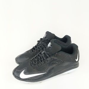 Nike Black and White Metal Baseball Cleats